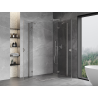 Mexen Mist-H Duo pivot shower cabin right 70 x 75 cm, transparent, brushed nickel - 8A5-070L-075P-97-00