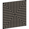 Mexen Linea 02 acoustic wall panel 60 x 60 cm (4 pcs), 9 mm felt, technical veneer, Gray Oak - S110-60607-02-043