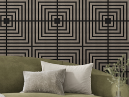 Mexen Linea 02 acoustic wall panel 60 x 60 cm (4 pcs), 9 mm felt, technical veneer, Gray Oak - S110-60607-02-043