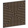 Mexen Linea 02 acoustic wall panel 60 x 60 cm (4 pcs), 9 mm felt, technical veneer, Dark Walnut - S110-60607-02-044