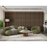Mexen Linea 02 acoustic wall panel 60 x 60 cm (4 pcs), 9 mm felt, technical veneer, Dark Walnut - S110-60607-02-044