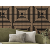 Mexen Linea 02 acoustic wall panel 60 x 60 cm (4 pcs), 9 mm felt, technical veneer, Dark Walnut - S110-60607-02-044