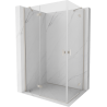 Mexen Mist-H Duo shower cabin swing left 95 x 80 cm, transparent, brushed nickel - 8A5-095L-080P-97-00