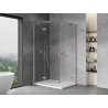 Mexen Mist-H Duo hinged shower cabin left 105 x 80 cm, transparent, brushed nickel - 8A5-105L-080P-97-00
