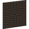 Mexen Linea 02 acoustic wall panel 60 x 60 cm (4 pcs), 9 mm felt, technical veneer, Mocca Oak - S110-60607-02-045