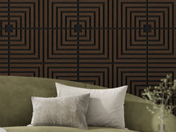 Mexen Linea 02 acoustic wall panel 60 x 60 cm (4 pcs), 9 mm felt, technical veneer, Mocca Oak - S110-60607-02-045