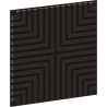 Mexen Linea 02 acoustic wall panel 60 x 60 cm (4 pcs.), 9 mm felt, technical veneer, Black Oak - S110-60607-02-046