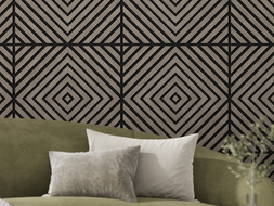Mexen Linea 03 acoustic wall panel 60 x 60 cm (4 pcs), 9 mm felt, technical veneer, Grey Oak - S110-60607-03-043