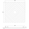 Mexen Linea 03 acoustic wall panel 60 x 60 cm (4 pcs), 9 mm felt, technical veneer, Grey Oak - S110-60607-03-043