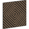 Mexen Linea 03 acoustic wall panel 60 x 60 cm (4 pcs), 9 mm felt, technical veneer, Dark Walnut - S110-60607-03-044