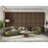 Mexen Linea 03 acoustic wall panel 60 x 60 cm (4 pcs), 9 mm felt, technical veneer, Dark Walnut - S110-60607-03-044