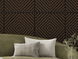 Mexen Linea 03 acoustic wall panel 60 x 60 cm (4pcs), 9 mm felt, technical veneer, Mocca Oak - S110-60607-03-045