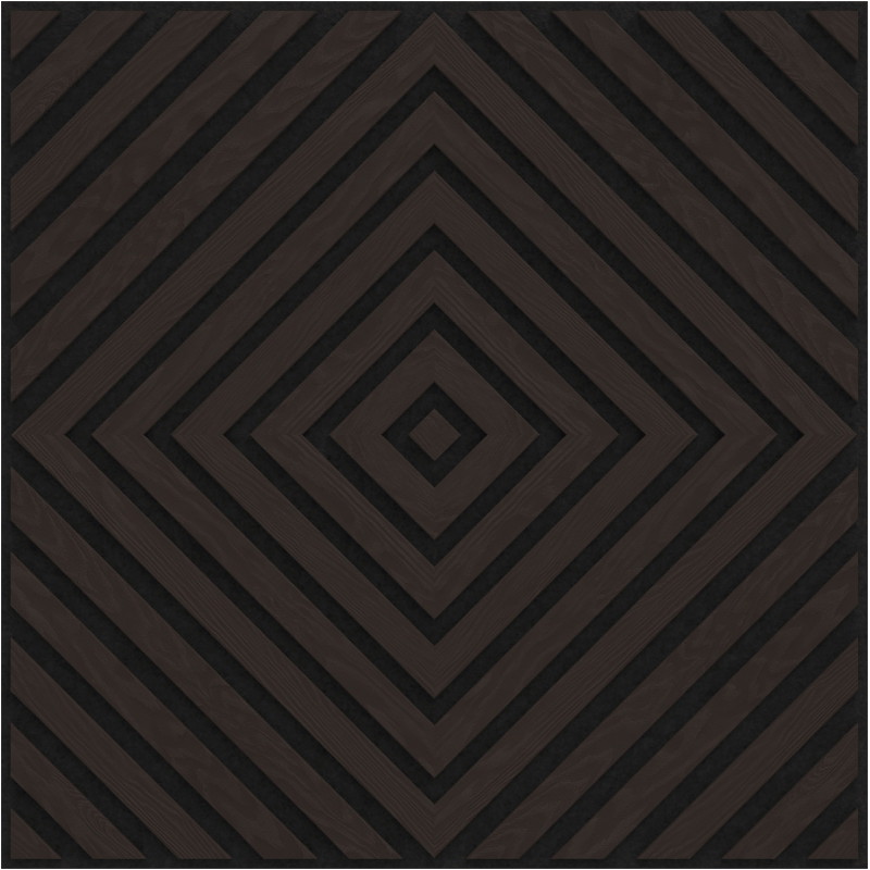 Mexen Linea 03 acoustic wall panel 60 x 60 cm (4 pcs), 9 mm felt, technical veneer, Black Oak - S110-60607-03-046