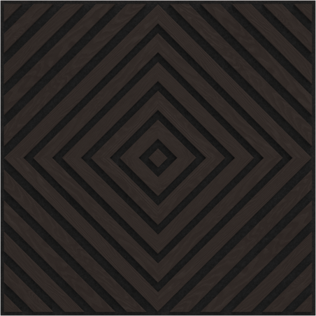 Mexen Linea 03 acoustic wall panel 60 x 60 cm (4 pcs), 9 mm felt, technical veneer, Black Oak - S110-60607-03-046