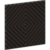 Mexen Linea 03 acoustic wall panel 60 x 60 cm (4 pcs), 9 mm felt, technical veneer, Black Oak - S110-60607-03-046