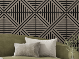 Mexen Linea 05 acoustic wall panel 60 x 60 cm (4 pcs.), 9 mm felt, technical veneer, Gray Oak - S110-60607-05-043