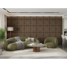 Mexen Linea 05 acoustic wall panel 60 x 60 cm (4 pcs), 9 mm felt, technical veneer, Dark Walnut - S110-60607-05-044