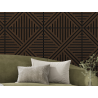 Mexen Linea 05 Acoustic Wall Panel 60 x 60 cm (4 pcs), 9 mm Felt, Technical Veneer, Mocca Oak - S110-60607-05-045
