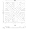 Mexen Linea 06 acoustic wall panel 60 x 60 cm (4 pcs), 9 mm felt, technical veneer, Gray Oak - S110-60607-06-043