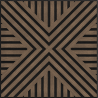 Mexen Linea 06 acoustic wall panel 60 x 60 cm (4 pcs), 9 mm felt, technical veneer, Dark Walnut - S110-60607-06-044
