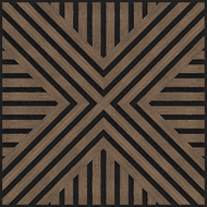 Mexen Linea 06 acoustic wall panel 60 x 60 cm (4 pcs), 9 mm felt, technical veneer, Dark Walnut - S110-60607-06-044