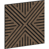 Mexen Linea 06 acoustic wall panel 60 x 60 cm (4 pcs), 9 mm felt, technical veneer, Dark Walnut - S110-60607-06-044