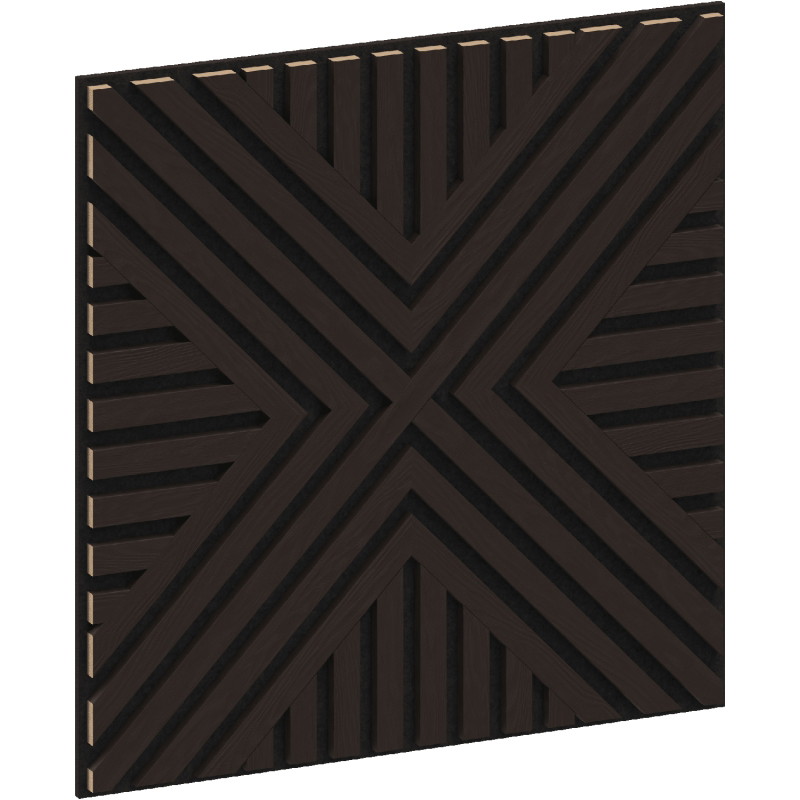 Mexen Linea 06 acoustic wall panel 60 x 60 cm (4 pcs.), felt 9 mm, technical veneer, Black Oak - S110-60607-06-046