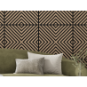 Mexen Linea 01 acoustic wall panel 60 x 60 cm (4 pieces), 9 mm felt, technical veneer, Light Walnut - S110-60607-01-047