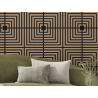 Mexen Linea 02 acoustic wall panel 60 x 60 cm (4 pcs), 9 mm felt, technical veneer, Light Walnut - S110-60607-02-047