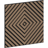 Mexen Linea 03 acoustic wall panel 60 x 60 cm (4 pieces), 9 mm felt, technical veneer, Light Walnut - S110-60607-03-047