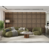 Mexen Linea 03 acoustic wall panel 60 x 60 cm (4 pieces), 9 mm felt, technical veneer, Light Walnut - S110-60607-03-047