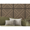 Mexen Linea 05 acoustic wall panel 60 x 60 cm (4pcs), 9 mm felt, technical veneer, Light Walnut - S110-60607-05-047