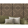 Mexen Linea 06 Acoustic Wall Panel 60 x 60 cm (4pcs), 9mm Felt, Technical Veneer, Light Walnut - S110-60607-06-047