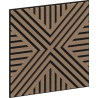 Mexen Linea 06 Acoustic Wall Panel 60 x 60 cm (4pcs), 9mm Felt, Technical Veneer, Light Walnut - S110-60607-06-047