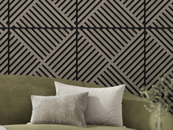 Mexen Linea 08 acoustic wall panel 60 x 60 cm (4 pcs), 9 mm felt, technical veneer, Gray Oak - S110-60607-08-043