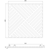 Mexen Linea 08 acoustic wall panel 60 x 60 cm (4 pcs), 9 mm felt, technical veneer, Gray Oak - S110-60607-08-043
