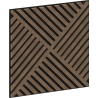 Mexen Linea 08 acoustic wall panel 60 x 60 cm (4pcs), 9 mm felt, technical veneer, Dark Walnut - S110-60607-08-044