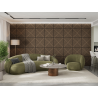 Mexen Linea 08 acoustic wall panel 60 x 60 cm (4pcs), 9 mm felt, technical veneer, Dark Walnut - S110-60607-08-044