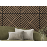 Mexen Linea 08 acoustic wall panel 60 x 60 cm (4pcs), 9 mm felt, technical veneer, Dark Walnut - S110-60607-08-044