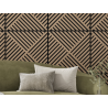 Mexen Linea 08 acoustic wall panel 60 x 60 cm (4 pcs.), 9 mm felt, technical veneer, Light Walnut - S110-60607-08-047