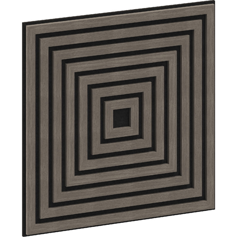Mexen Linea 13 acoustic wall panel 60 x 60 cm (4 pcs), 9 mm felt, technical veneer, Gray Oak - S110-60607-13-043