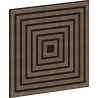 Mexen Linea 13 acoustic wall panel 60 x 60 cm (4 pcs), 9 mm felt, technical veneer, Dark Walnut - S110-60607-13-044