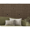 Mexen Linea 13 acoustic wall panel 60 x 60 cm (4 pcs), 9 mm felt, technical veneer, Dark Walnut - S110-60607-13-044