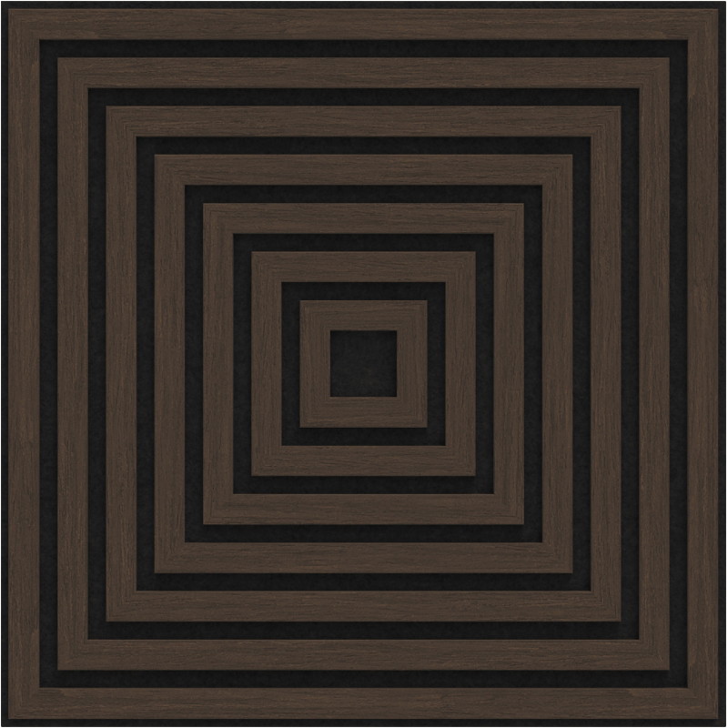 Mexen Linea 13 acoustic wall panel 60 x 60 cm (4 pcs), 9 mm felt, technical veneer, Mocca Oak - S110-60607-13-045