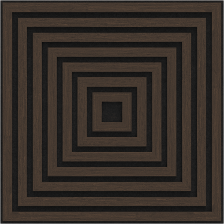 Mexen Linea 13 acoustic wall panel 60 x 60 cm (4 pcs), 9 mm felt, technical veneer, Mocca Oak - S110-60607-13-045