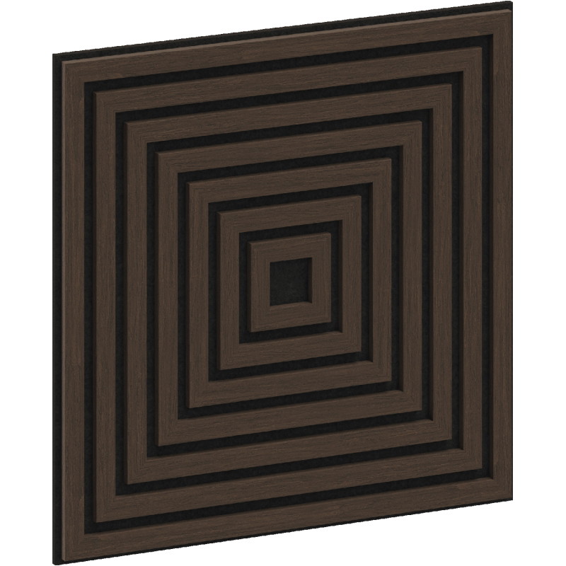 Mexen Linea 13 acoustic wall panel 60 x 60 cm (4 pcs), 9 mm felt, technical veneer, Mocca Oak - S110-60607-13-045