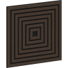 Mexen Linea 13 acoustic wall panel 60 x 60 cm (4 pcs), 9 mm felt, technical veneer, Mocca Oak - S110-60607-13-045