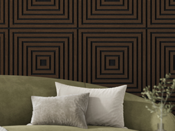 Mexen Linea 13 acoustic wall panel 60 x 60 cm (4 pcs), 9 mm felt, technical veneer, Mocca Oak - S110-60607-13-045