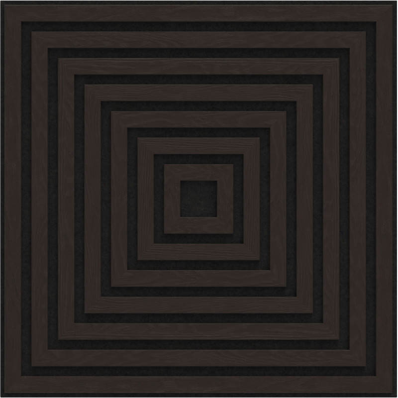 Mexen Linea 13 acoustic wall panel 60 x 60 cm (4 pcs), 9 mm felt, technical veneer, Black Oak - S110-60607-13-046