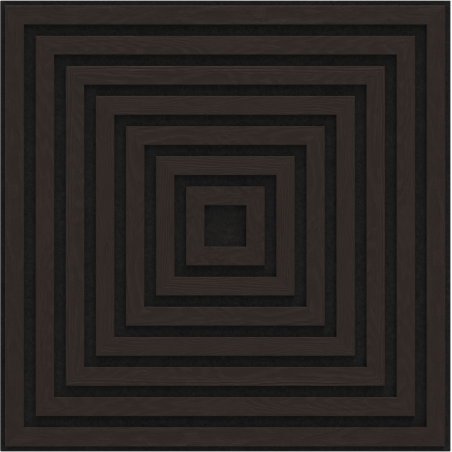 Mexen Linea 13 acoustic wall panel 60 x 60 cm (4 pcs), 9 mm felt, technical veneer, Black Oak - S110-60607-13-046